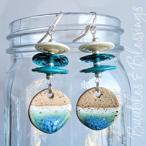 Multi-Artist Beach Earrings with Lampwork Beads