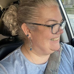Sterling Silver Blue Wave Earrings with Lampwork Glass