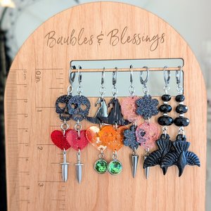 Dark & Moody Raven Earrings with Graduated Onyx Beads (MTO)