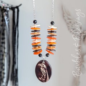 Bold Raven Statement Necklace with Beadfreaky Focal