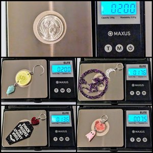Witchy Kitty Earrings with Stainless Crescent Moons
