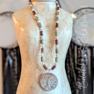 Tree of Life Necklace with Impression Jasper 