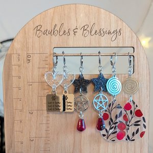 Acrylic Winterberry Earrings with Stainless Steel Spirals