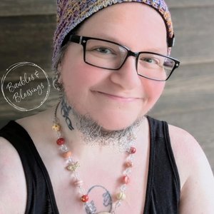 Whimsical Red Camper Necklace with Handmade Beads