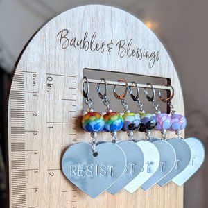 Resistance is Love: Earrings with Nonbinary Pride Flowers
