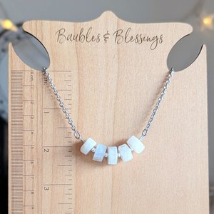 Simple Moonstone Necklace: Third Eye & Crown Chakras