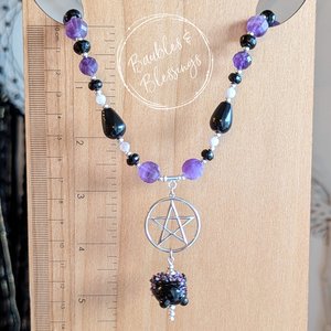 RESERVED for M: Purple Cauldron Necklace