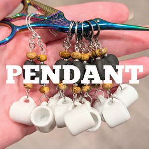 RESERVED for J: Coffee Cup Pendant