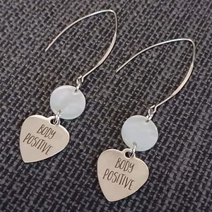 Acetate & Stainless Steel "Body Positive" Earrings