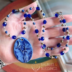 Goddess Necklace for Protection & Calming