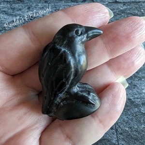 40mm Raven with Abstract Vulva Art