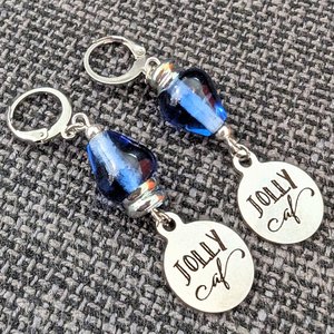 "Jolly AF" Blue Yulemas Light Earrings