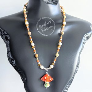 Mushie Spinner Necklace with Riverstone & Rhyolite
