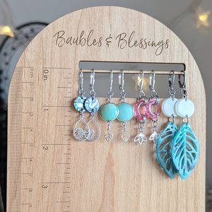 Tiny Leaf Earrings with Chrysoprase Connectors