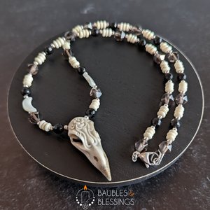 RESERVED for L: Raven Skull Necklace