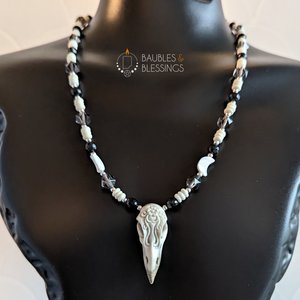 RESERVED for L: Raven Skull Necklace