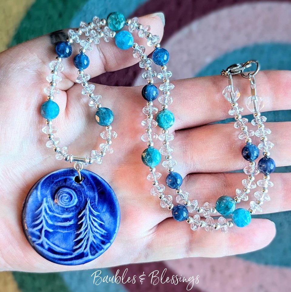 RESERVED for C: Moonlit Forest Necklace