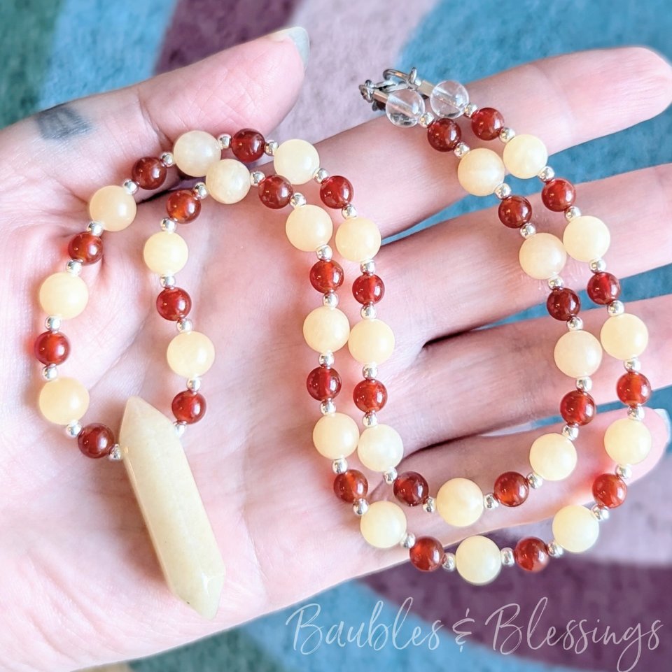 Inspired by Brighid: Solar Plexus & Sacral Chakra Point Necklace