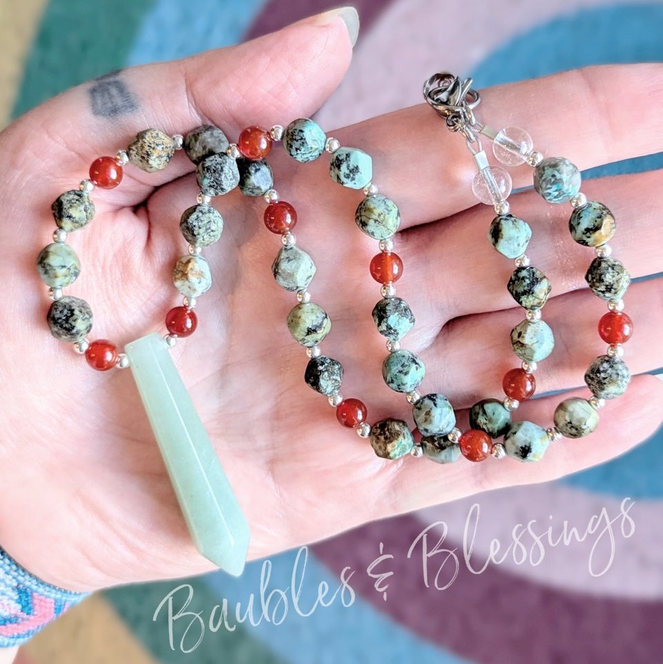 Inspired by Brighid: Heart Chakra XL Point Necklace