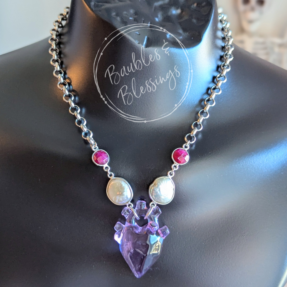 RESERVED for B: RAOK: Anatomical Heart Necklace