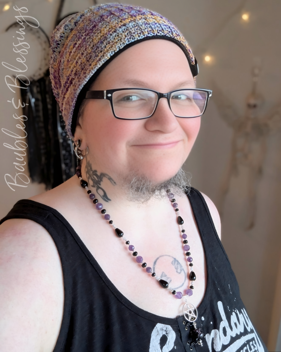RESERVED for M: Purple Cauldron Necklace