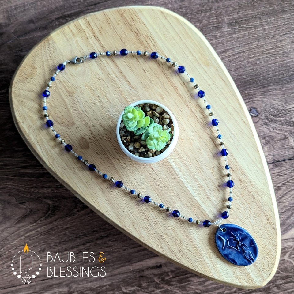 Goddess Necklace for Protection & Calming