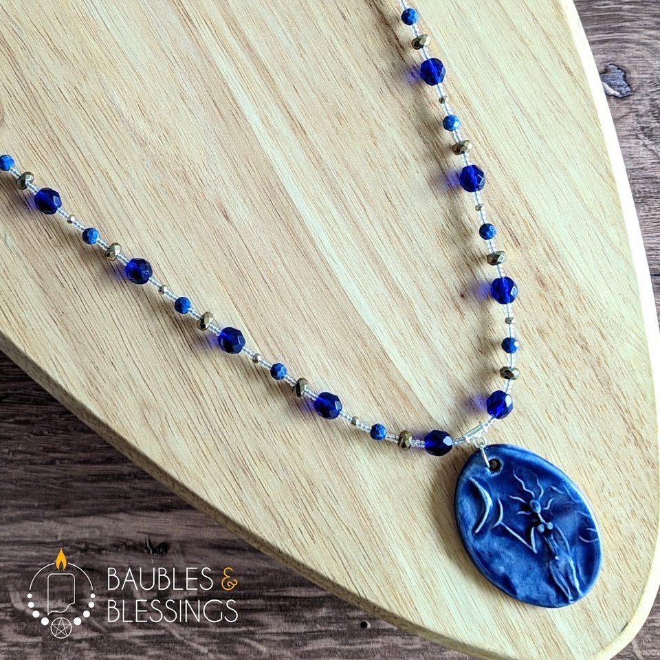 Goddess Necklace for Protection & Calming