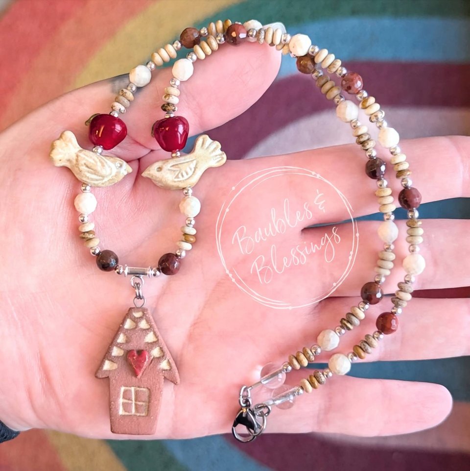 RESERVED for S: Sweet Cottage Necklace