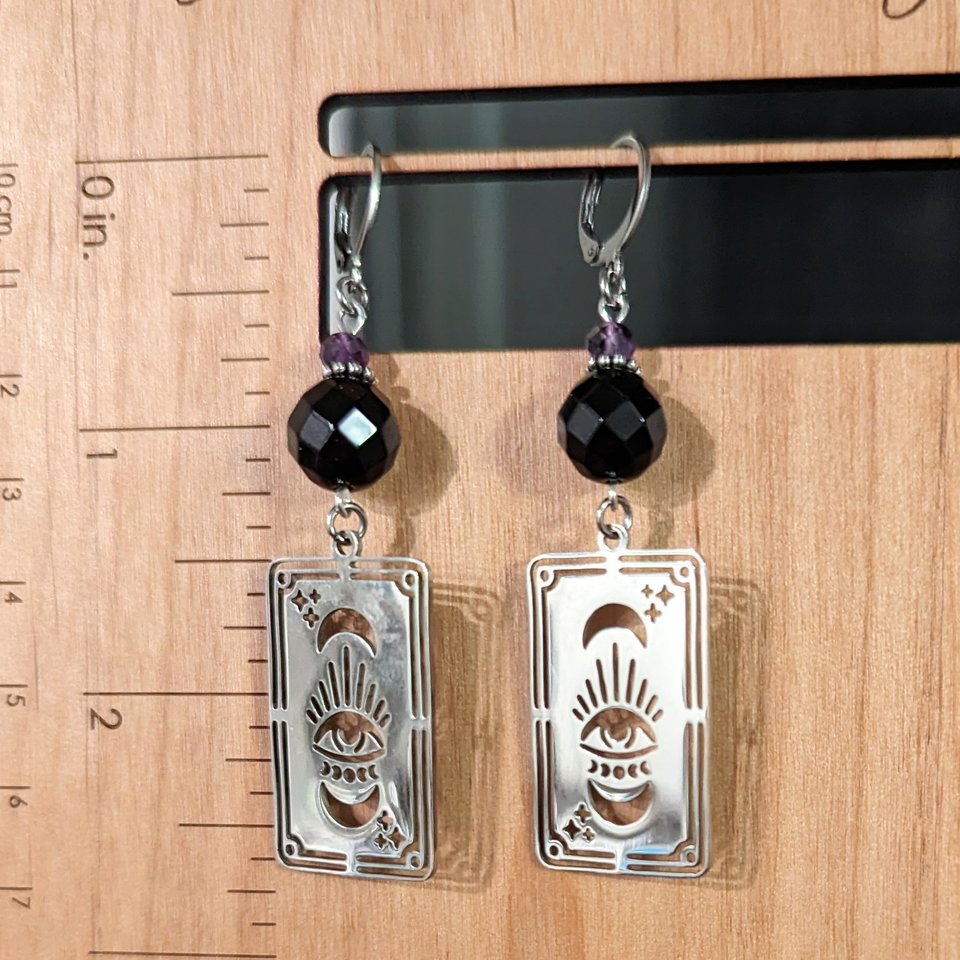 RESERVED for A: Tarot Card Earrings