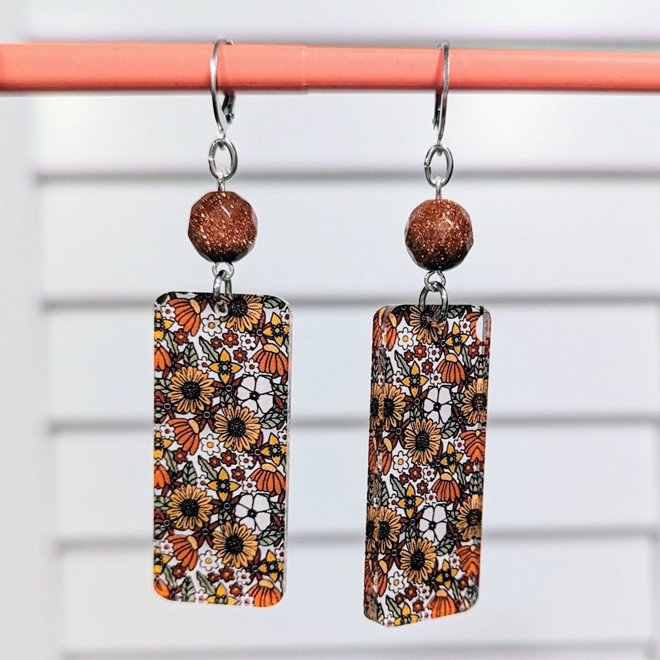 RESERVED: Autumn Floral Earrings