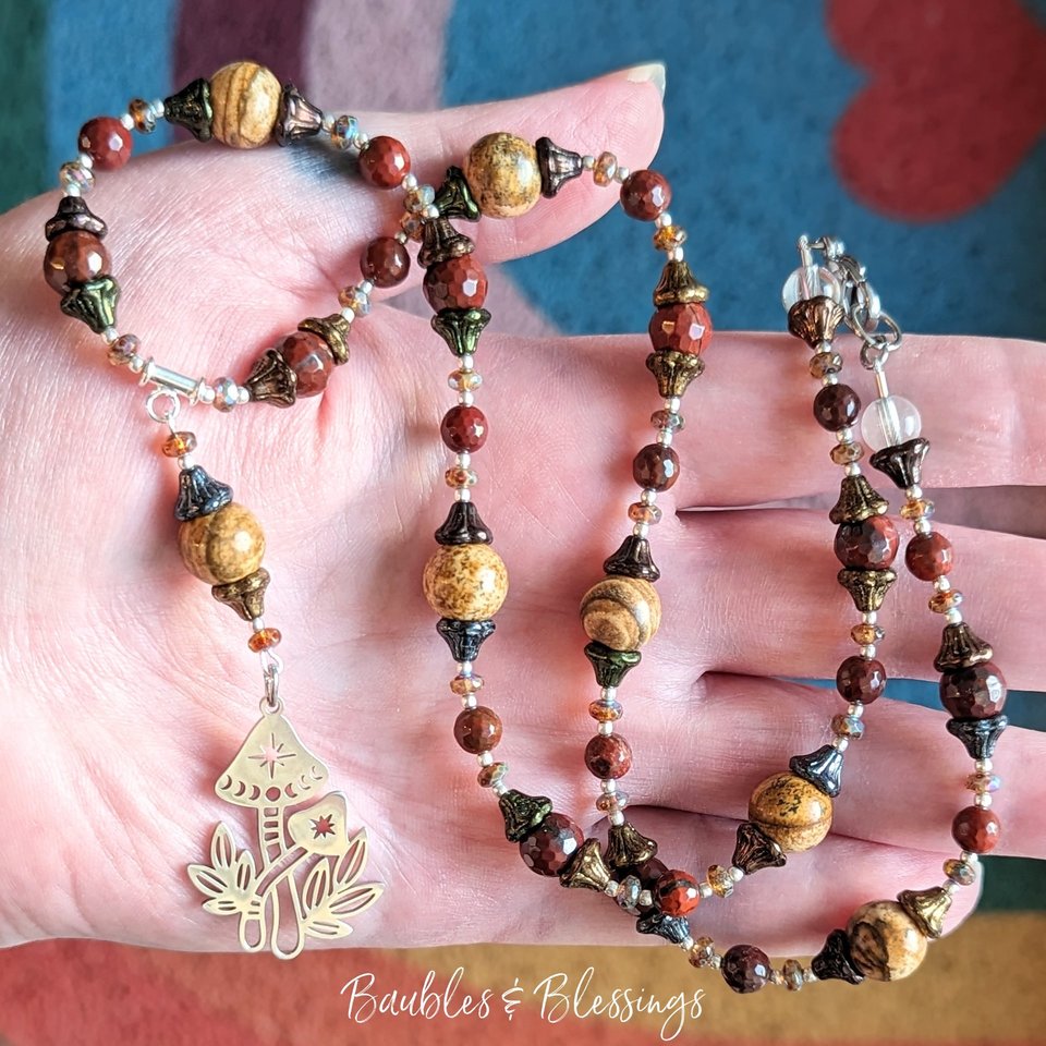 RESERVED for C: Mushie Necklace