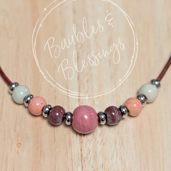 Fidget-Friendly Gumball Vibes Ceramic Necklace