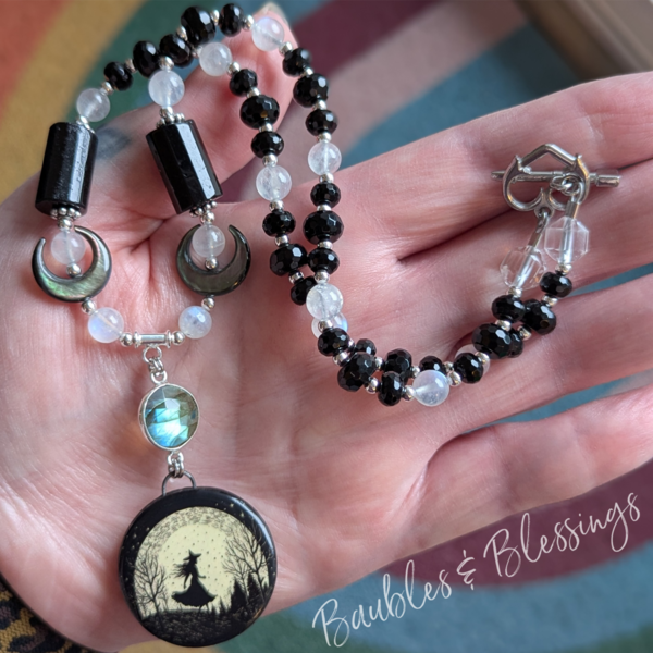 RESERVED for M: Unique Witchy Moon Necklace