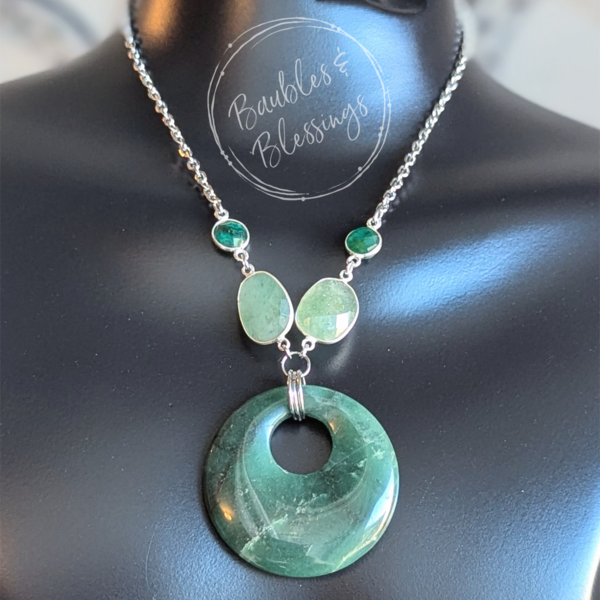 Verdite Gogo Necklace with Aventurine & Emerald