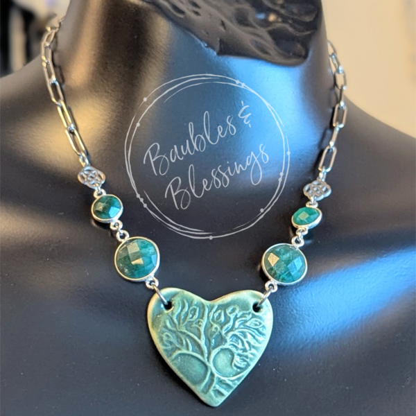 RESERVED for M: Tree of Life Necklace with Emeralds