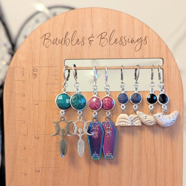 RESERVED for M: Goddess Earrings with Emeralds