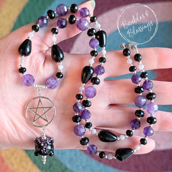 RESERVED for M: Purple Cauldron Necklace