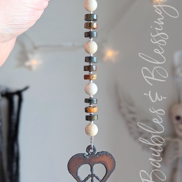 RESERVED for L: Peace Heart Talisman 
