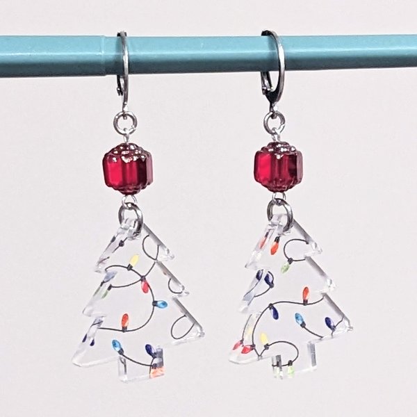 RESERVED for K: Yulemas Trees Earrings