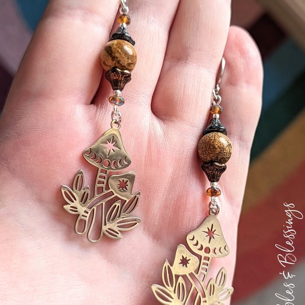 RESERVED for C: Mushie Earrings